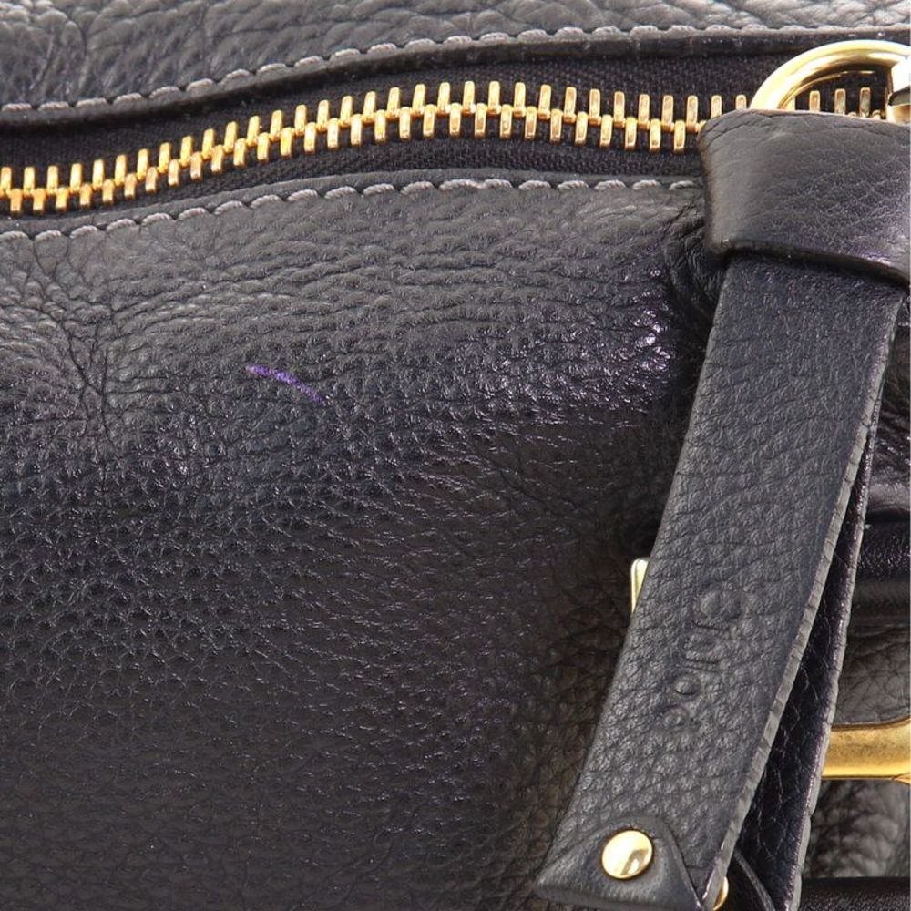Chloe Marcie Satchel Leather Medium Black - Picture 7 of 8